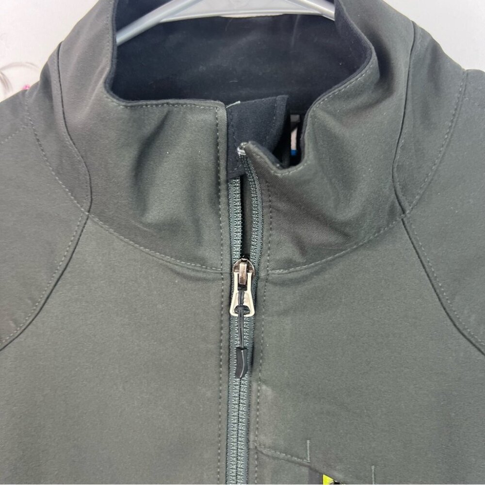 Columbia jacket zip up coat Men's Gray Jacket with Yellow Accents - Picture 10 of 12